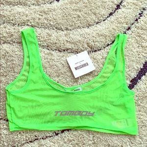 Neon Green “Tomboy” Bra Top